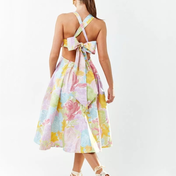 Mestiza New York Dresses & Skirts - Mestiza New York Watercolor Peony Giselle midi dress 2
